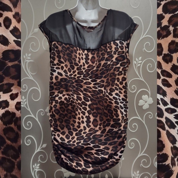 WOMENS SEXY LEOPARD TOP SIZE XL - Picture 4 of 6